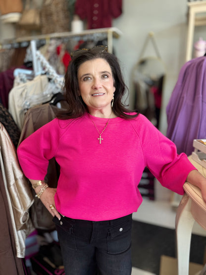 Scuba 3/4 Pullover Top