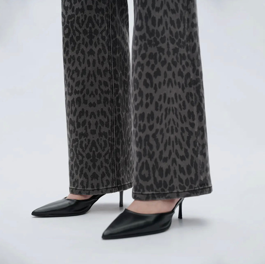 Black Leopard  jeans