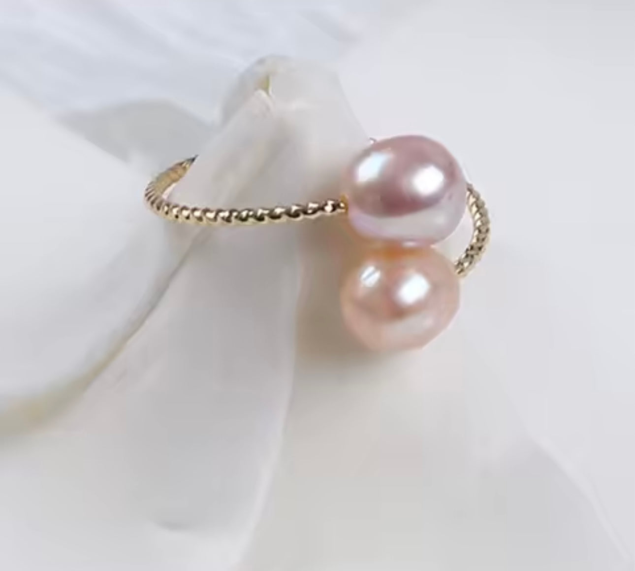 Fresh water pearl ring