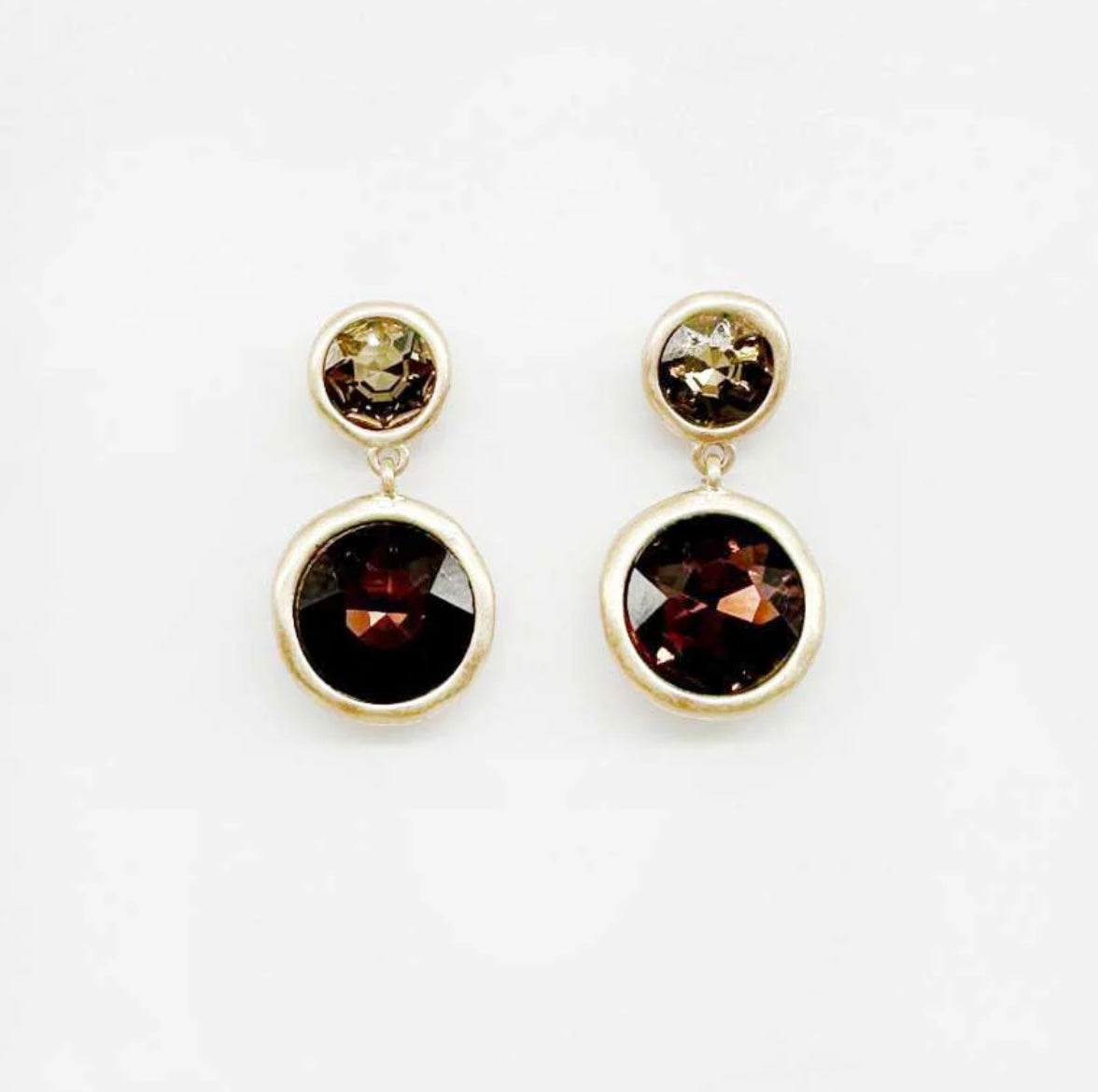 Amber Glow Double Circle Earrings!