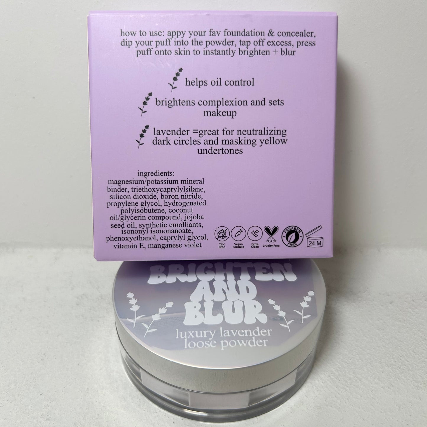 TMLL Brighten & Blur Lavender Setting Powder