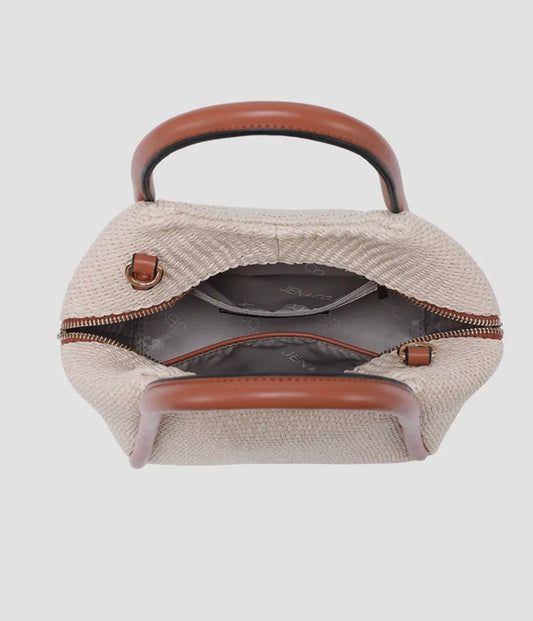 Brynne Straw Satchel Bag
