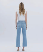 The Lila Studded Slim Wide Jeans