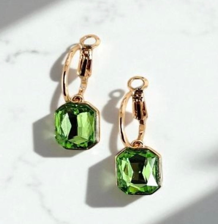 Radiant Stone Drop Earrings