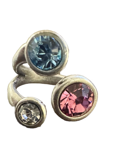 Sterling silver 3 stone adjustable rings