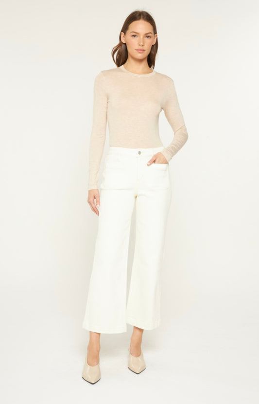 Mica HR crop wide leg/front pocket