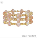 Champagne Glow Beaded Bracelet Set!