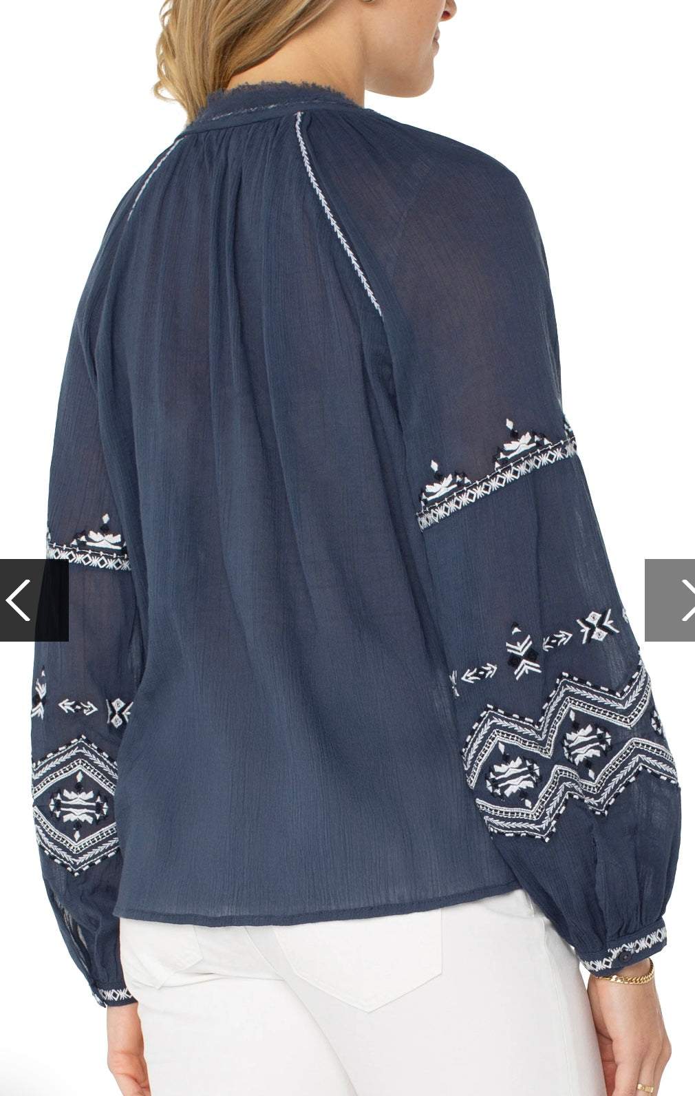 Liverpool Long Sleeve Raglan Woven Blouse