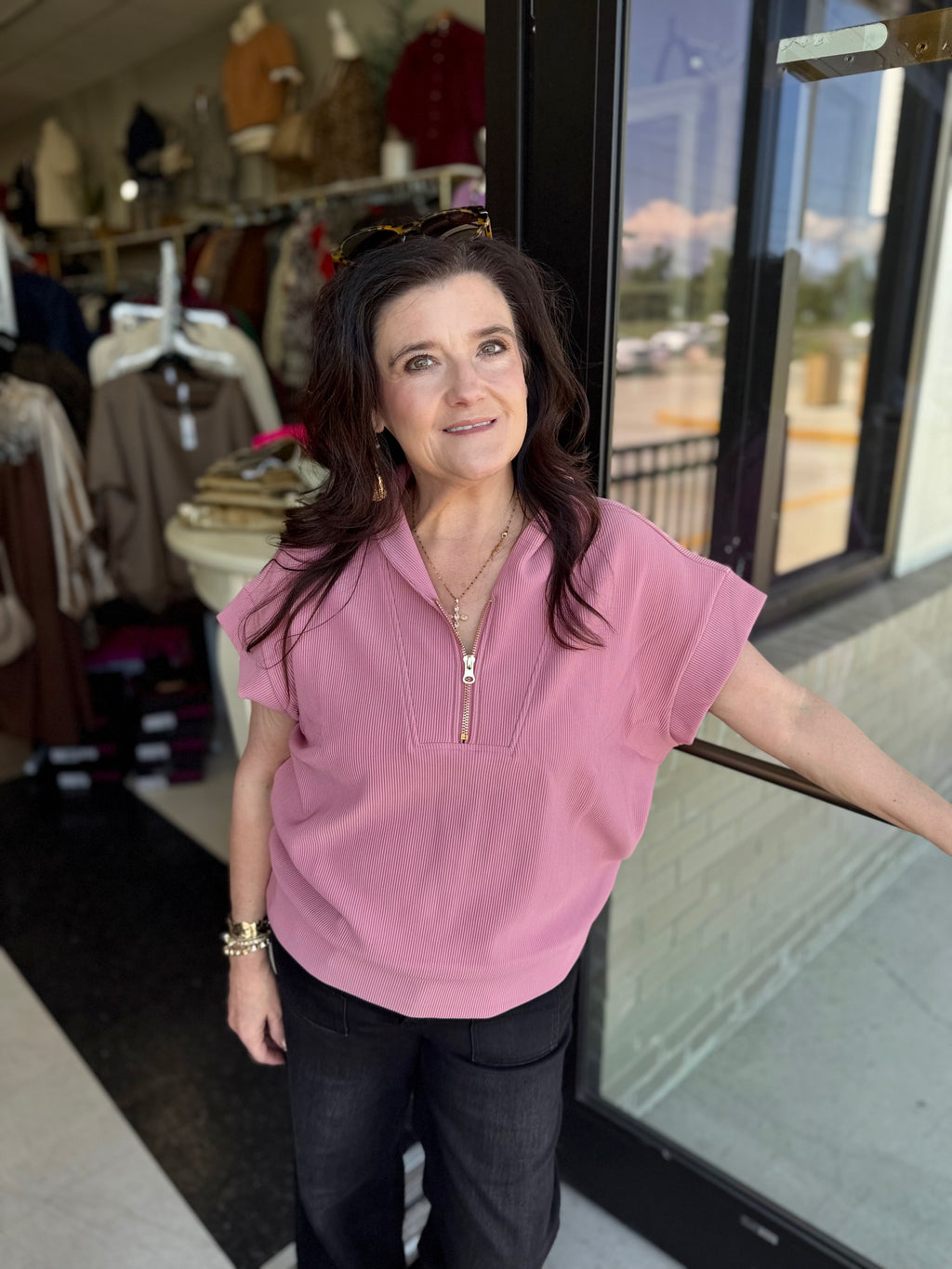 Zen Ribbed Quarter Zip