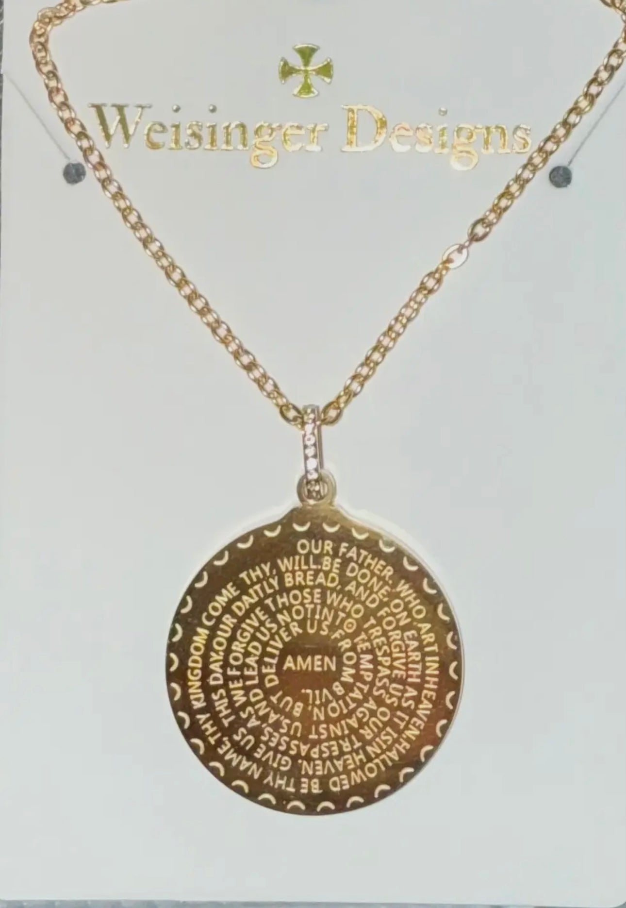 Weisneger Round Lord's Prayer necklace!