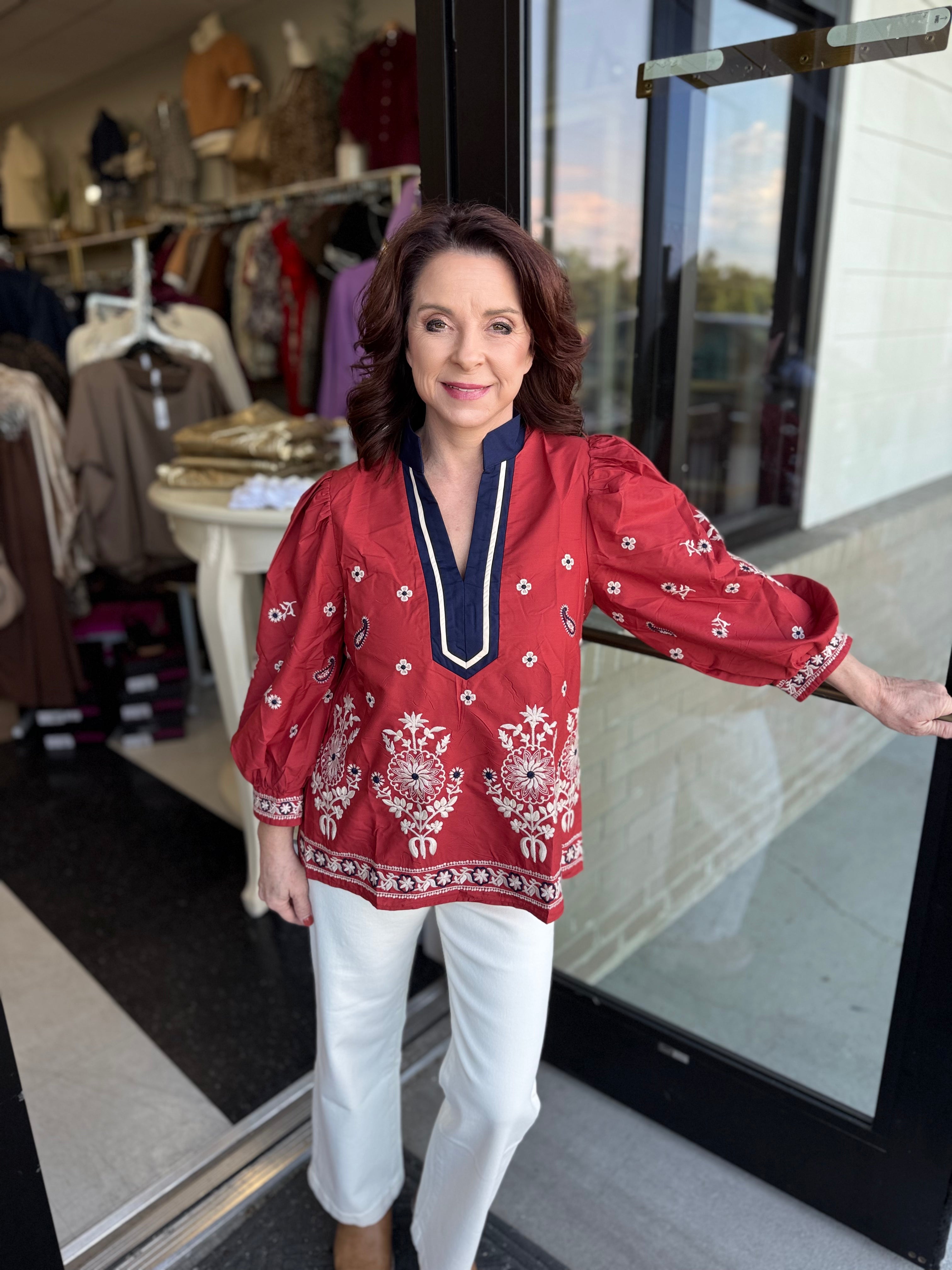 Celestia Floral Puff Sleeve Top!