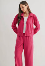 Willow Luxe Sand Wash Zip Jacket