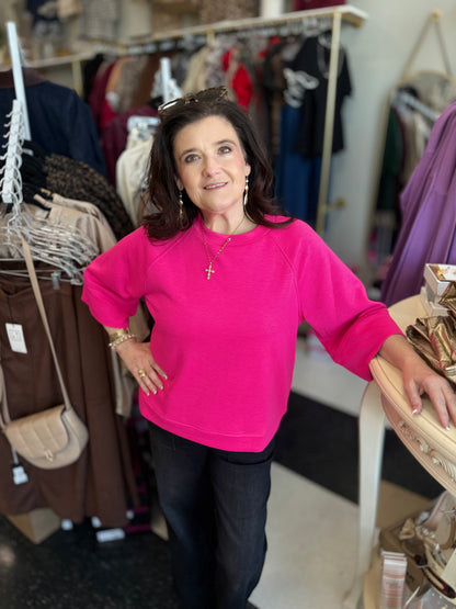 Scuba 3/4 Pullover Top