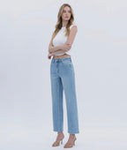 The Lila Studded Slim Wide Jeans