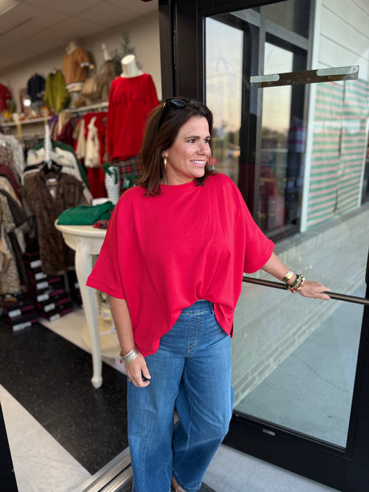 The Ruby Scuba Knit Top