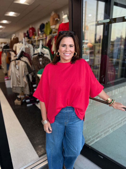 The Ruby Scuba Knit Top