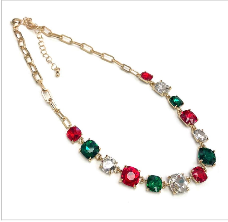 Holiday Jewel Statement Necklace ✨🎄