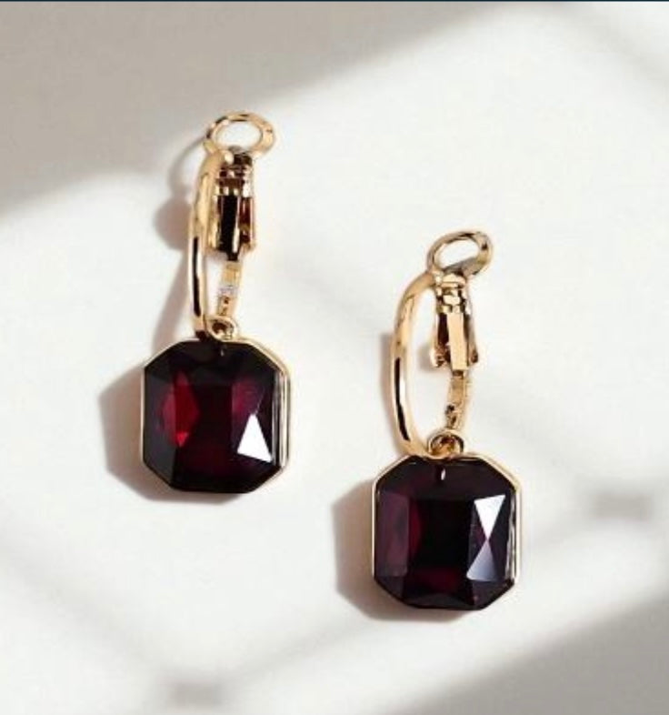 Radiant Stone Drop Earrings