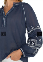 Liverpool Long Sleeve Raglan Woven Blouse