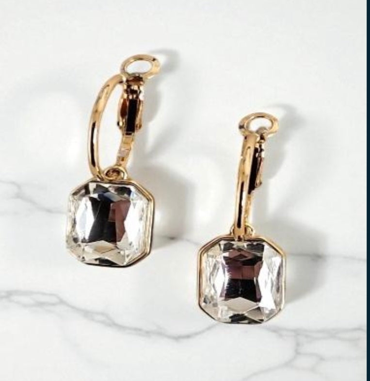 Radiant Stone Drop Earrings