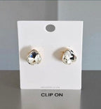Luxe Teardrop Crystal Stud Earrings-Clip on