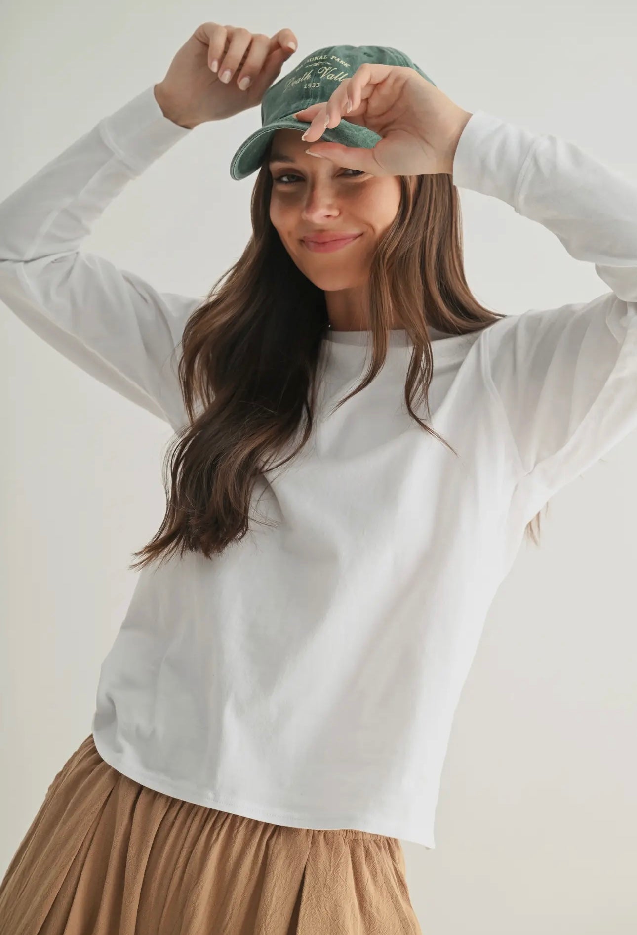 Stonewash Pima Cotton Boxy Long Sleeve