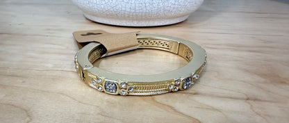 Gold Rhinestone Thick  Bracelet