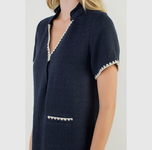 The Charlotte Textured Shift Dress 💙