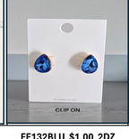Luxe Teardrop Crystal Stud Earrings-Clip on