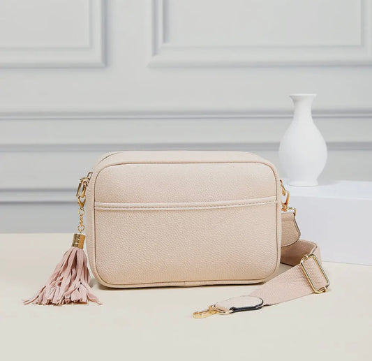 Solid Color Tassel
Camera Crossbody Bag