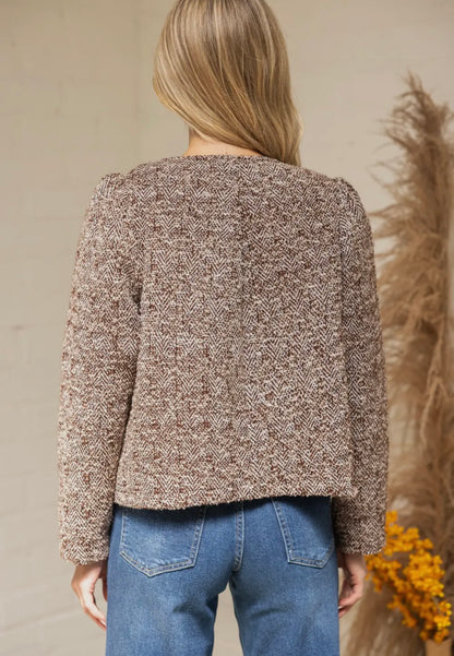 🤎 The Colette Tweed Button Jacket