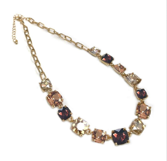 Multi stone statement necklace