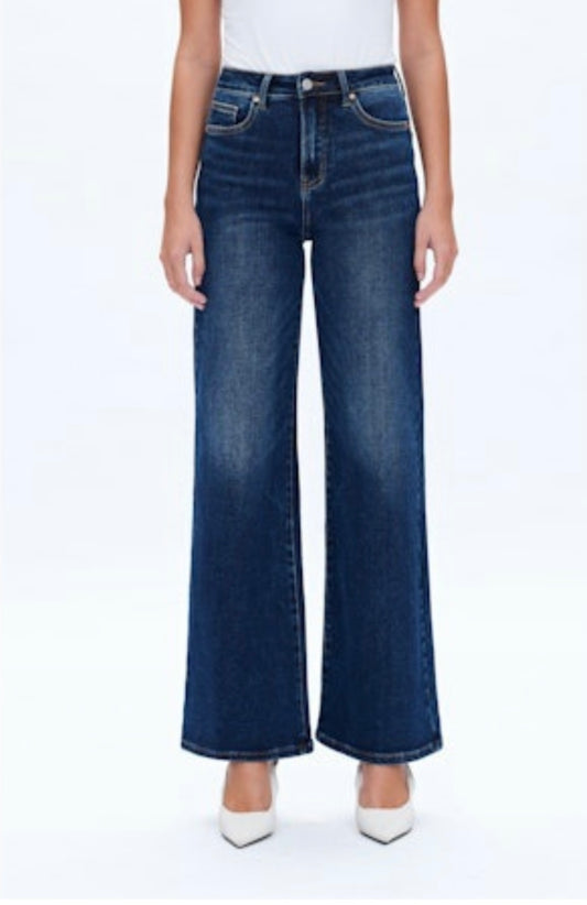 Bayeas INDA HIGH RISE WIDE LEG JEANS DEEP Sea