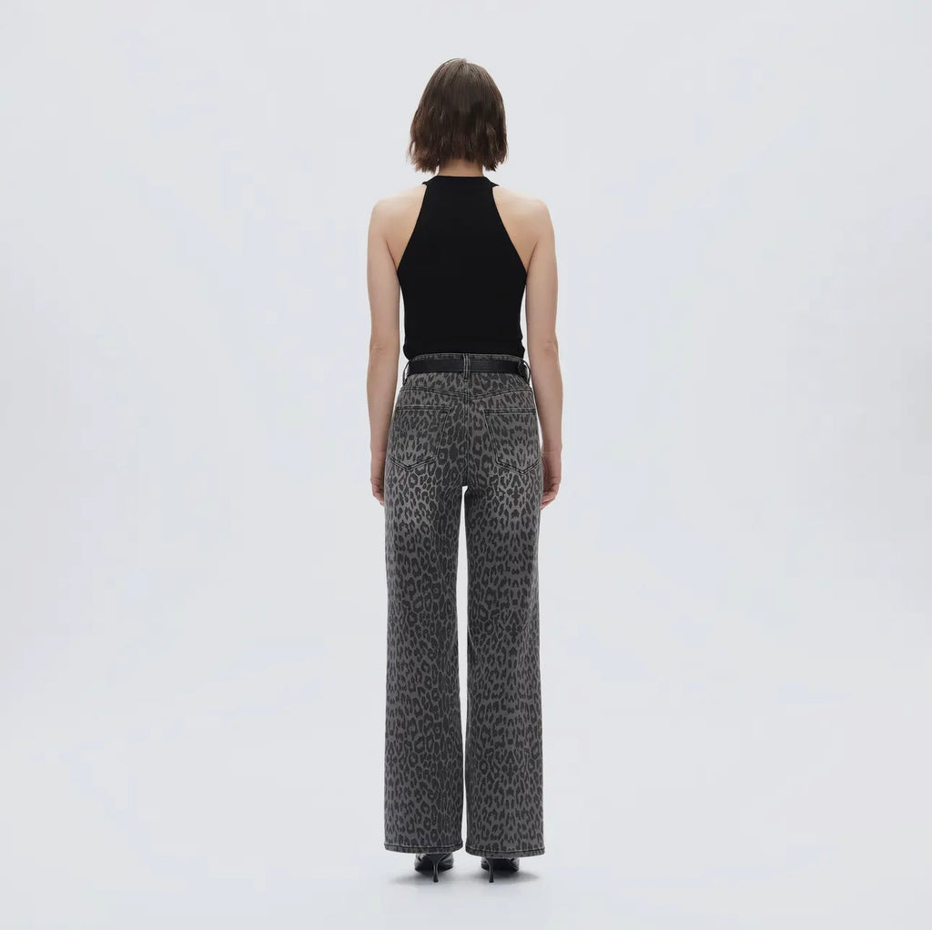 Black Leopard  jeans