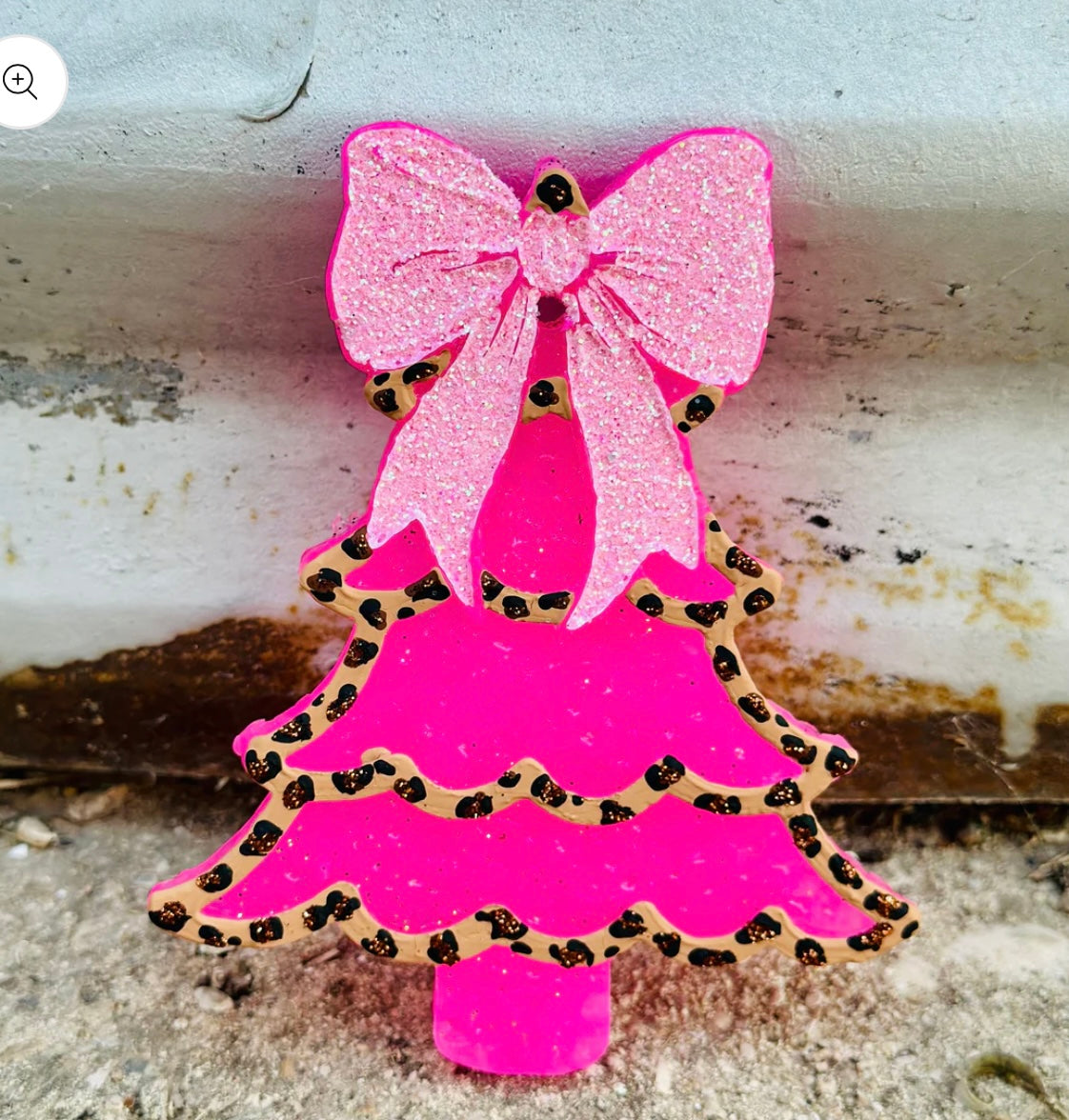 Leopard Christmas Tree Car Freshie