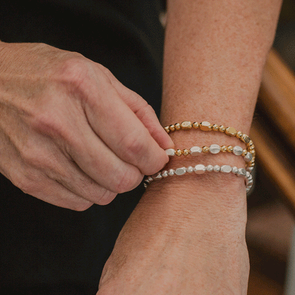 MSMH Kind Morse Code Bracelet - Silver