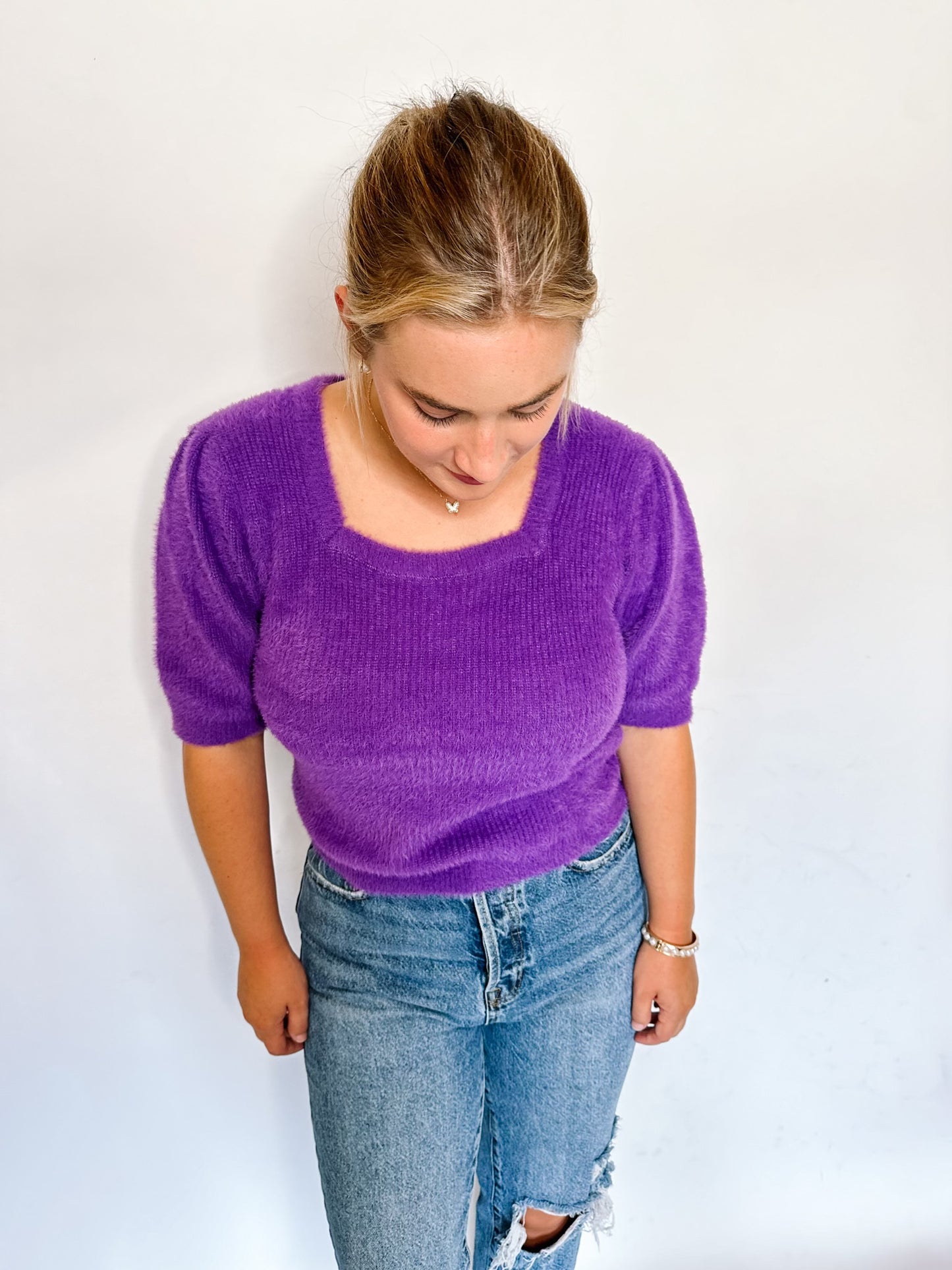 Kerri Fuzzy Sweater Top