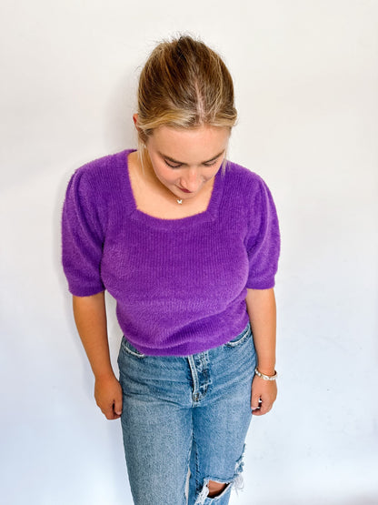 Kerri Fuzzy Sweater Top