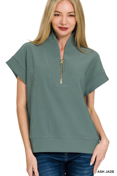 Zen Ribbed Quarter Zip