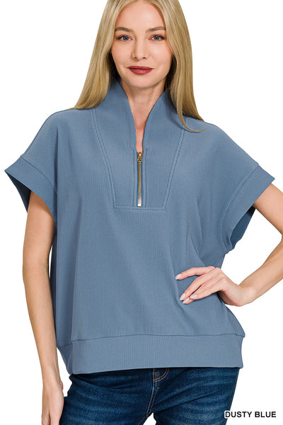 Zen Ribbed Quarter Zip