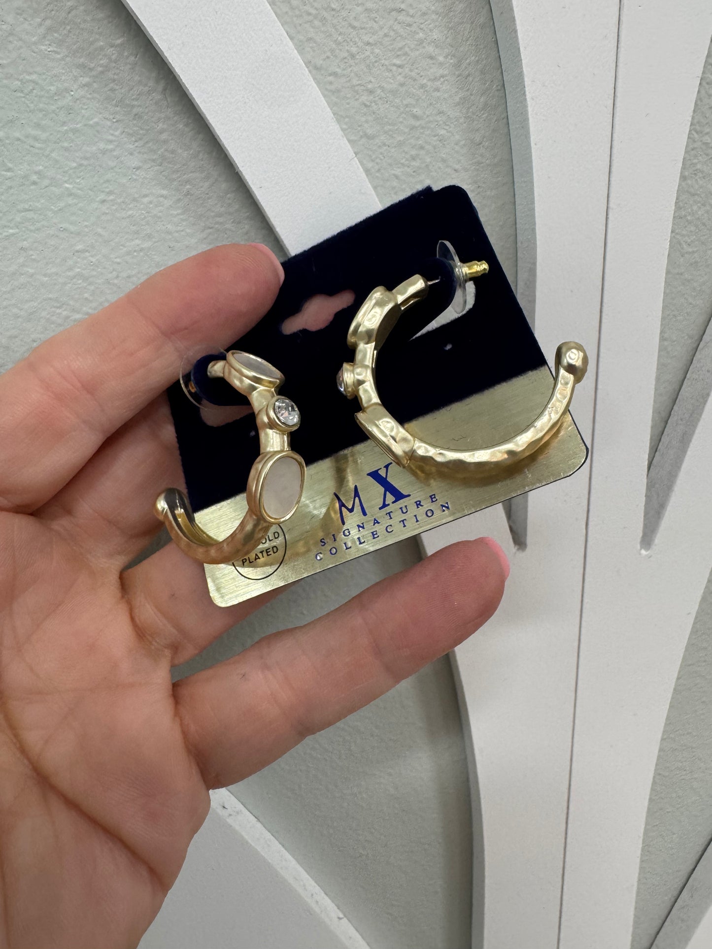 14K plated Erin MOP hoop