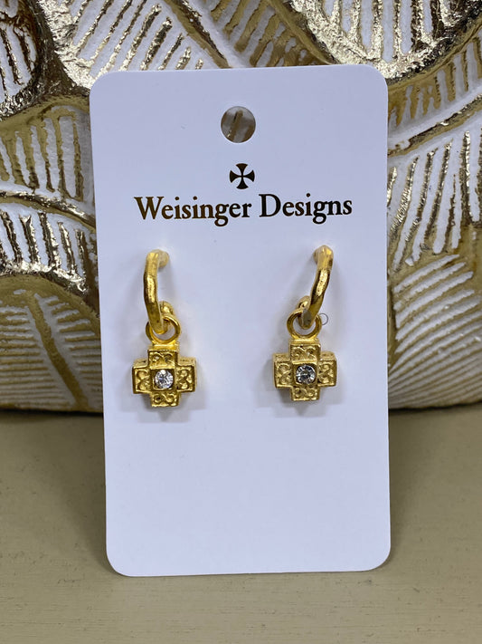 WD Cross Earrings