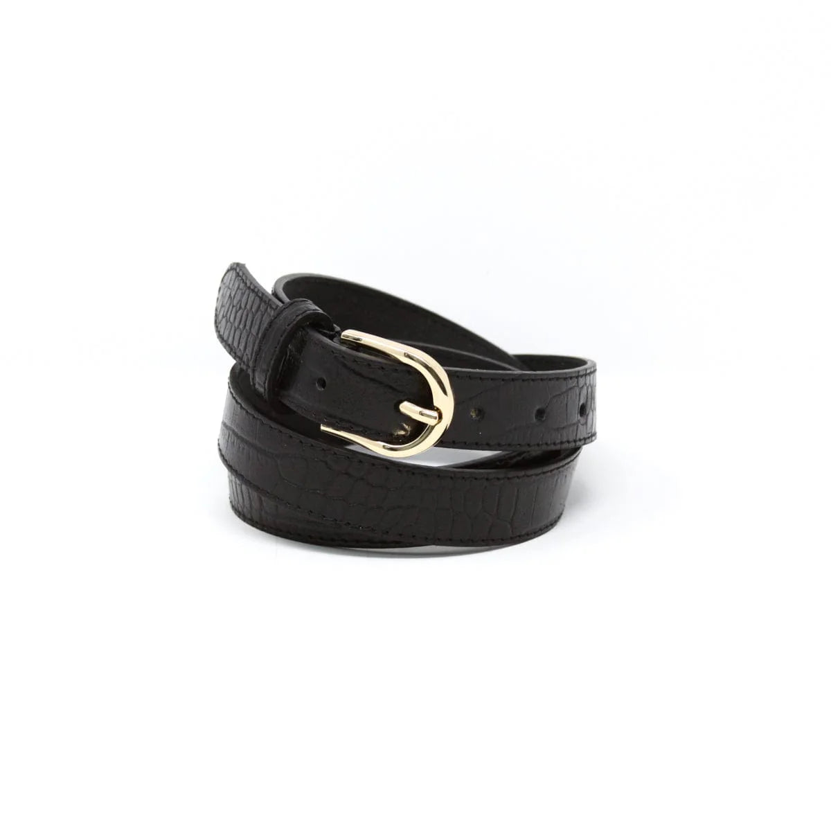 GF Leather belts Croc w/gold buckle