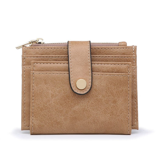 Mini snap button wallet/cardholder zipper*