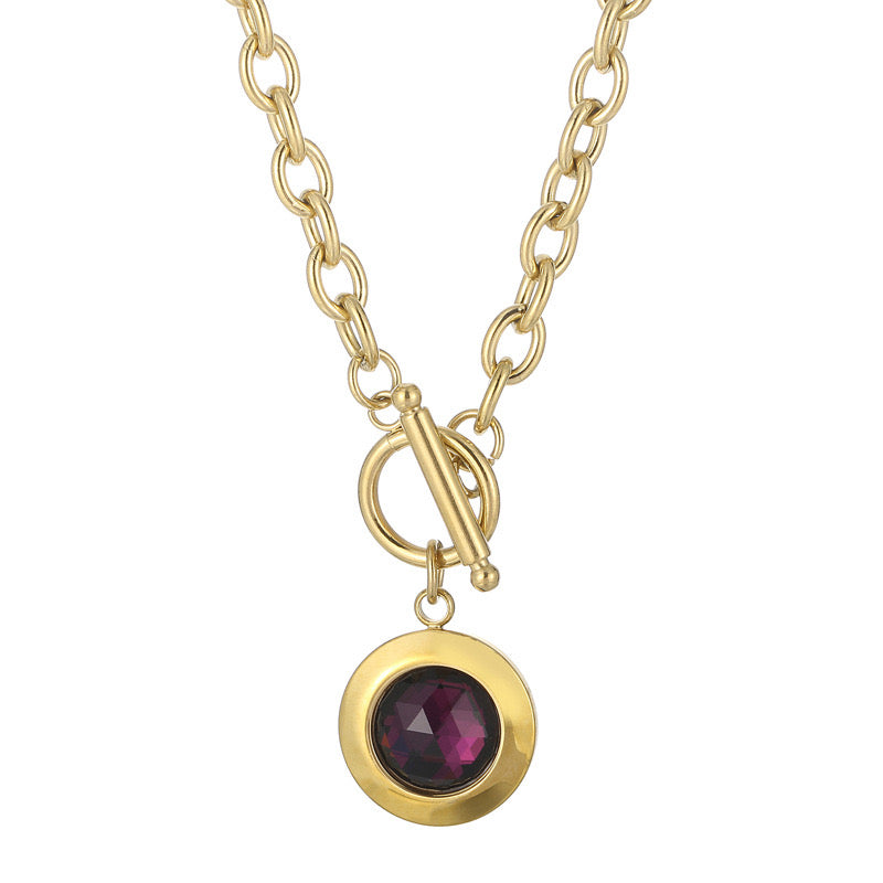 The Camilla Glass Inlay Pendant Necklace ✨