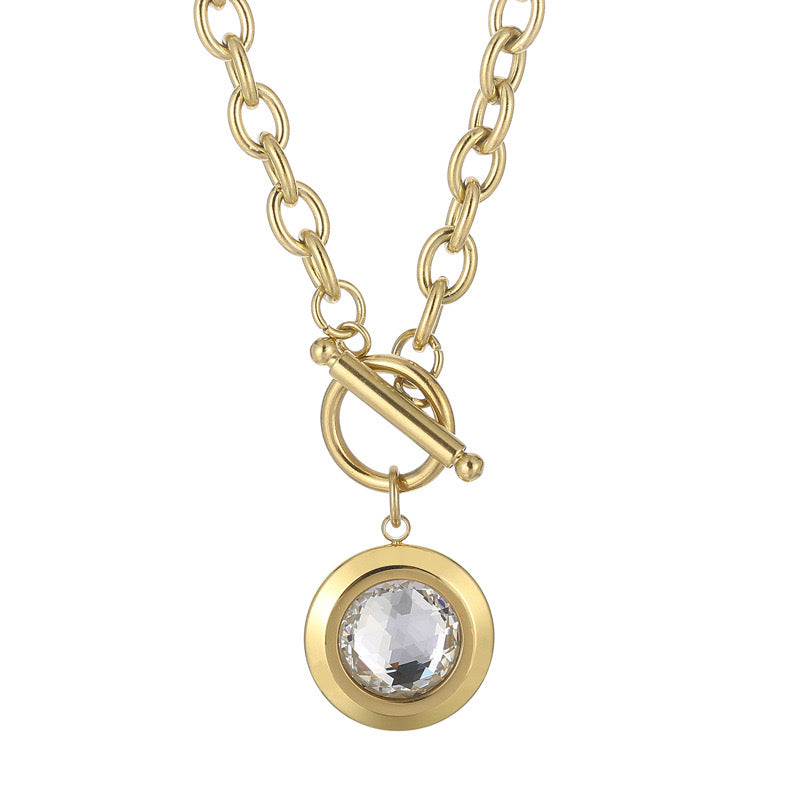 The Camilla Glass Inlay Pendant Necklace ✨