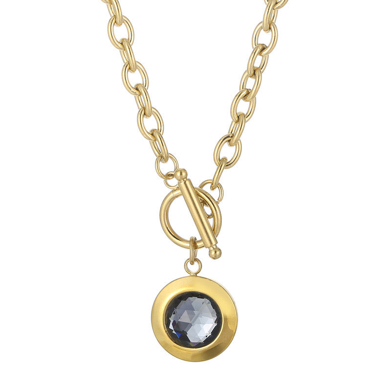 The Camilla Glass Inlay Pendant Necklace ✨