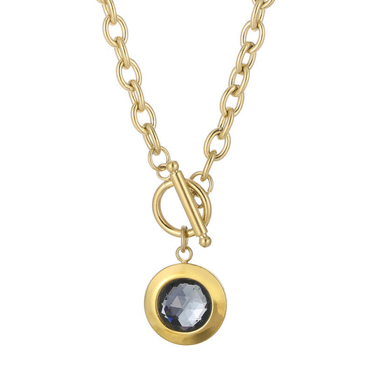 The Camilla Glass Inlay Pendant Necklace ✨