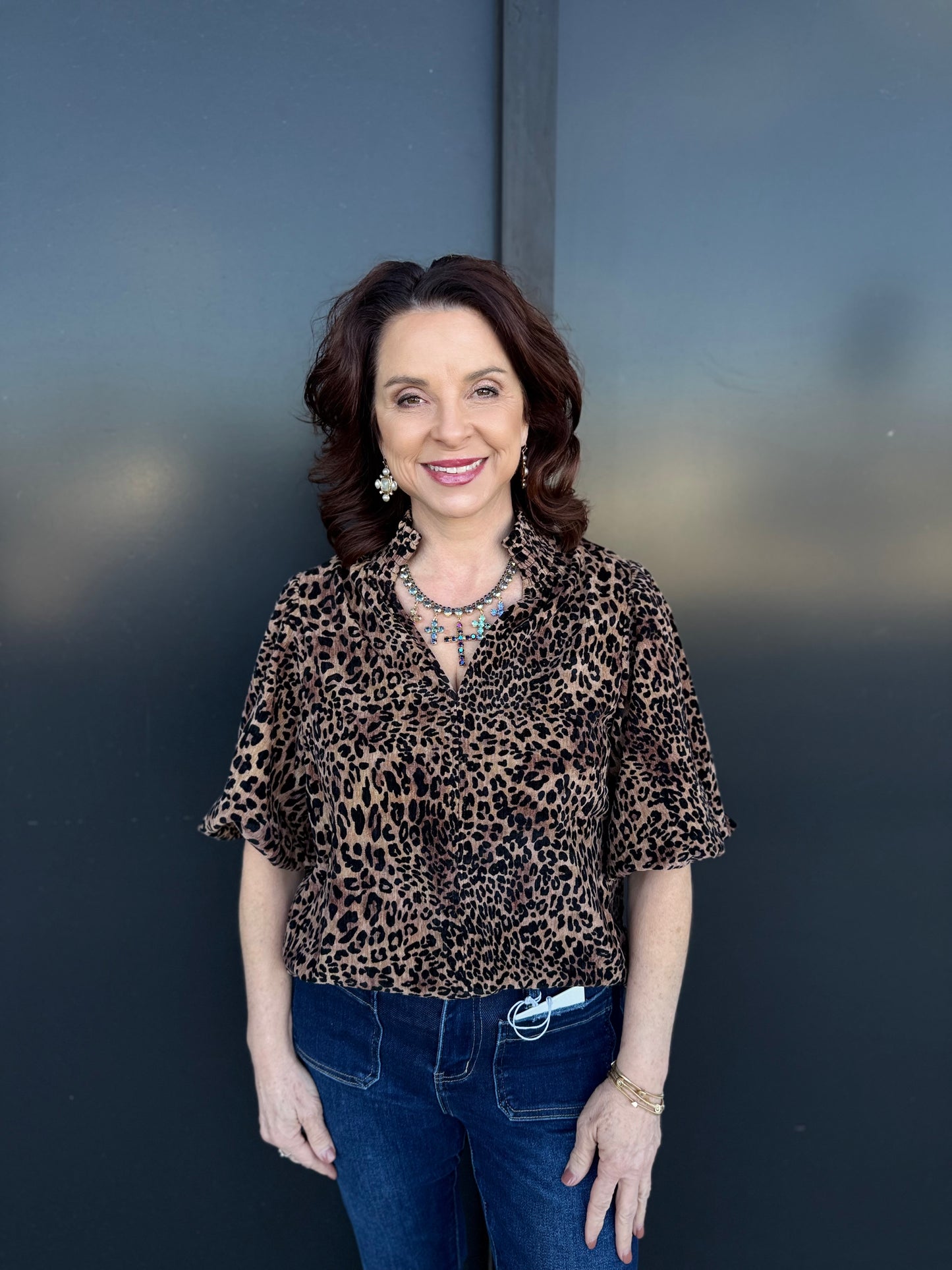 The Camille Velvet Leopard Top 🐆✨