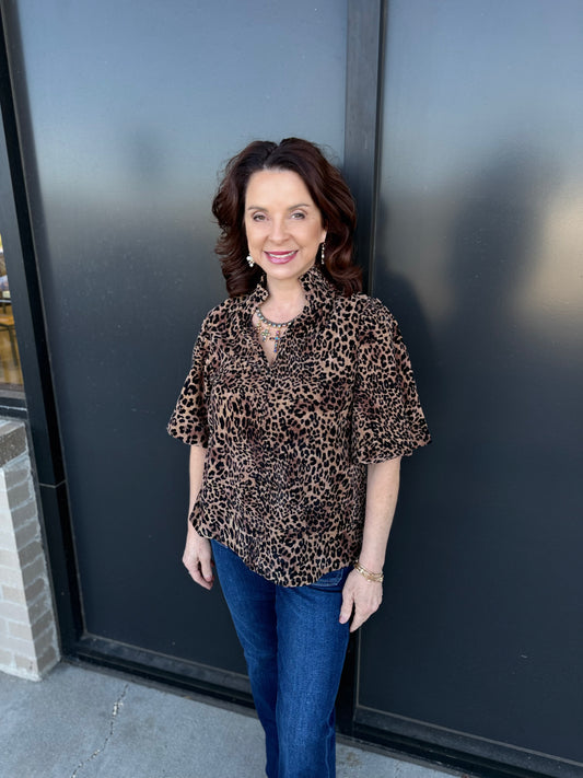 The Camille Velvet Leopard Top 🐆✨